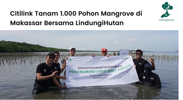 Citilink Tanam 1.000 Pohon di Makassar Bersama Lindungi Hutan